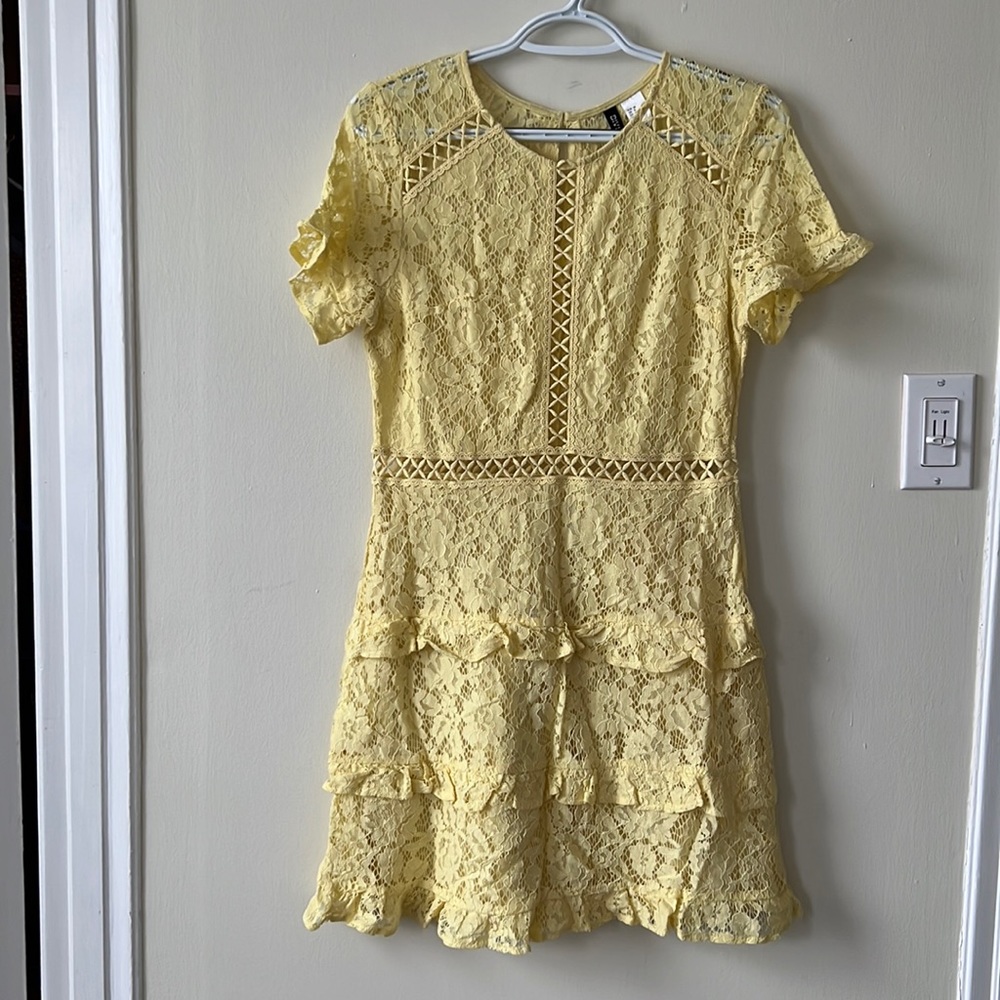 Lacey yellow dress